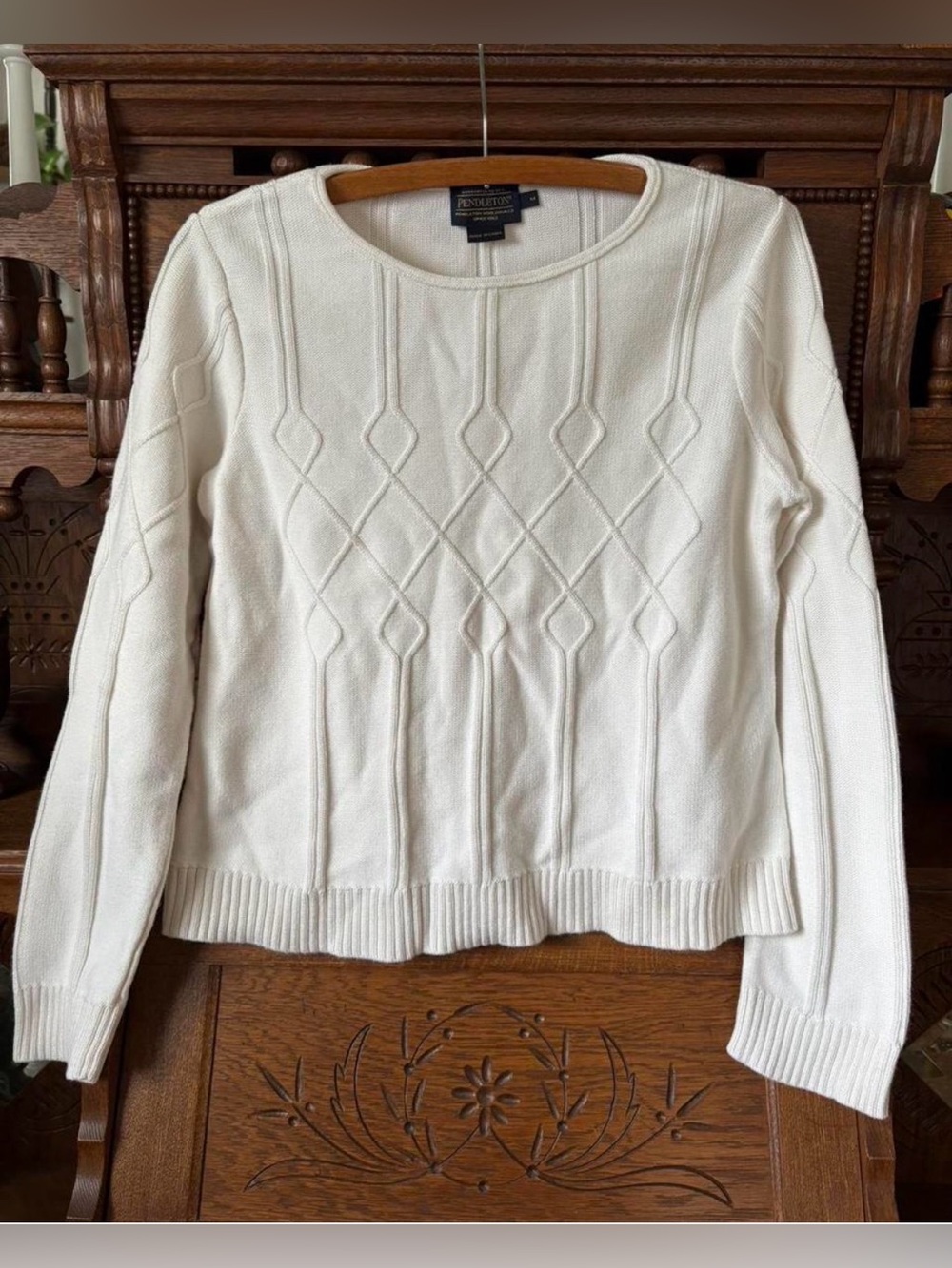 Gorgeous white cream Pendleton retro 90s Shirt